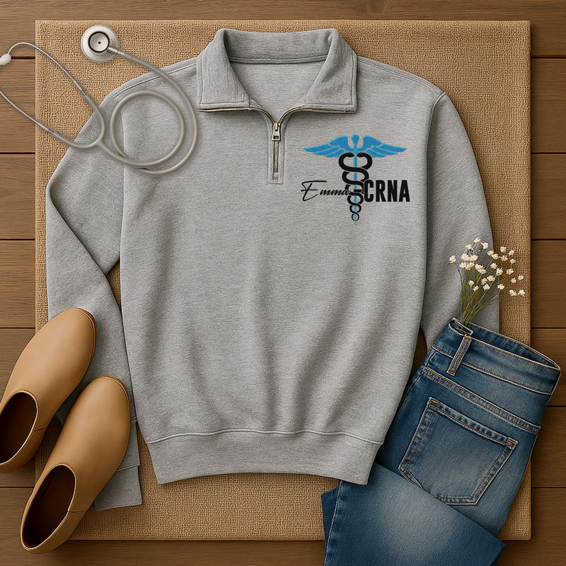 Custom Credential Name CRNA Sweatshirt