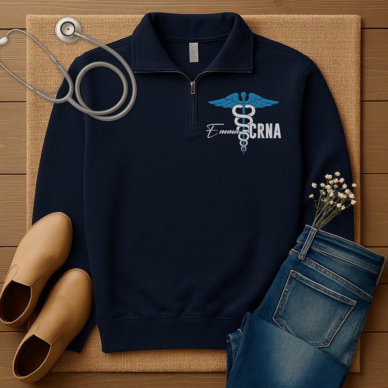 Custom Credential Name CRNA Sweatshirt