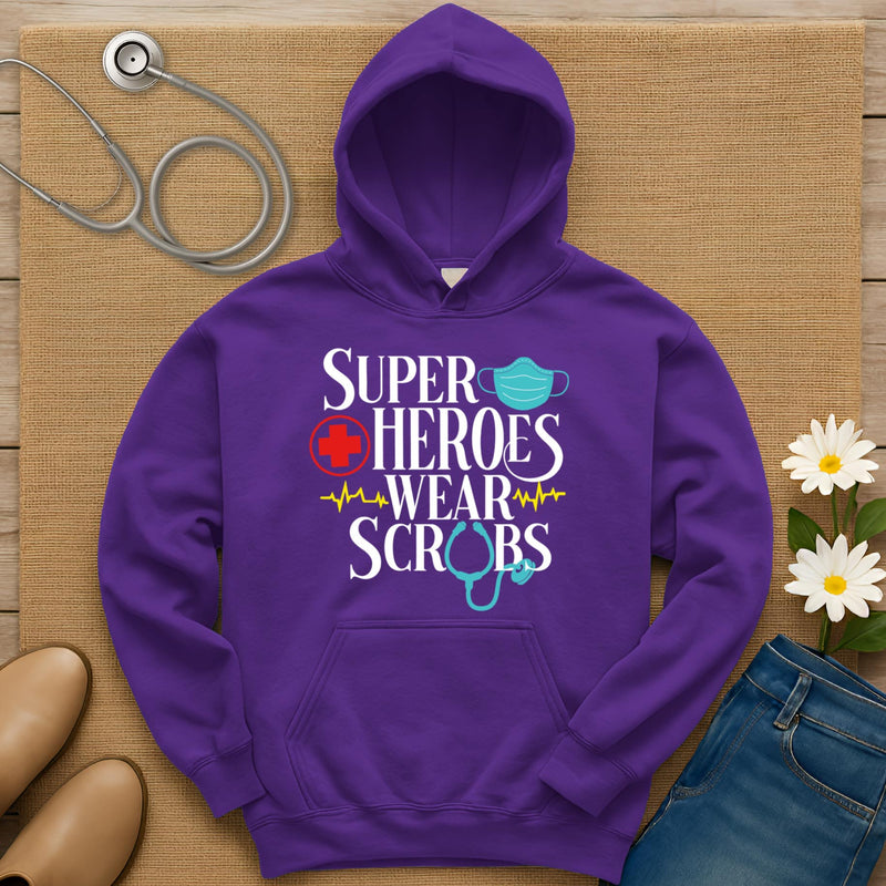 Superheroes Wear Scrubs Hoodie