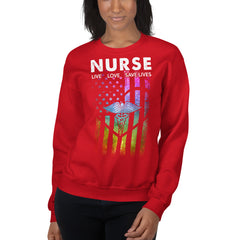 Nurse Live Love Save Lives Sweatshirt